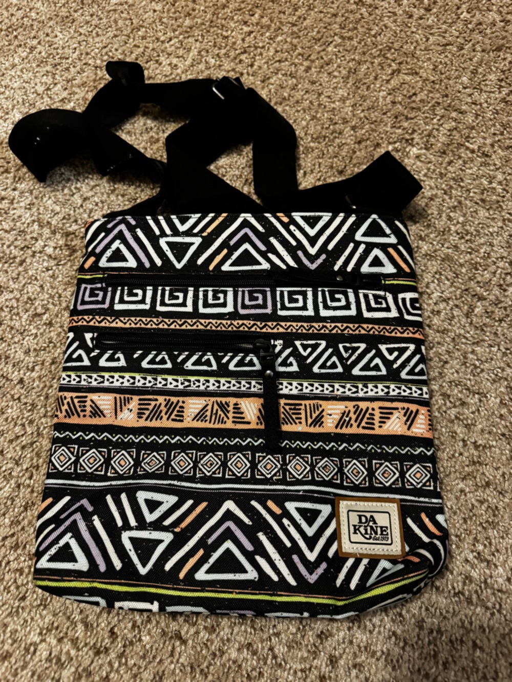 Dakine Black Crossbody with zippers